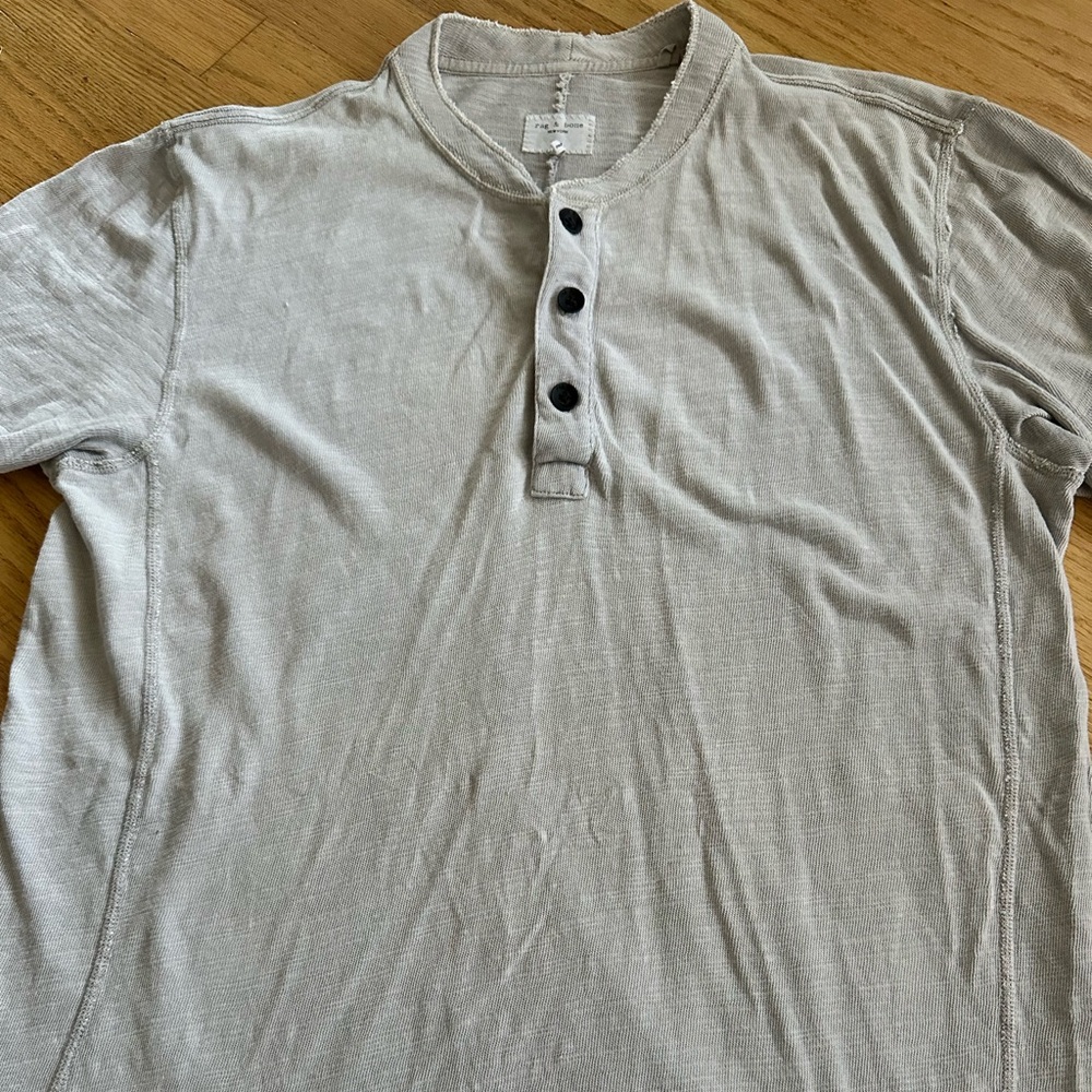 Rag & Bone Short Sleeve Henley Men Medium